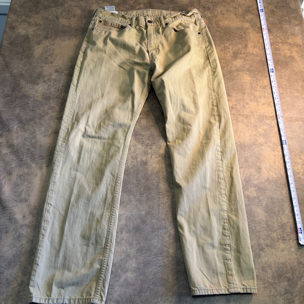 Levi's 541 Athletic Taper Pants Mens 36x34 Tanโ Khaki Cotton